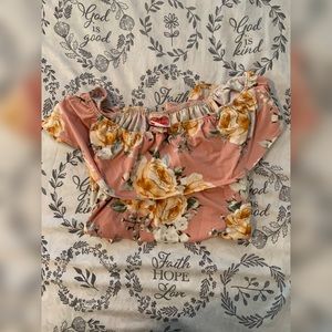 Floral Off-Shoulder Shirt